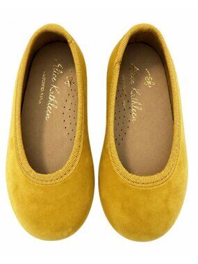 NWOT Alice Kathleen & Company Velvet Marigold Flat EU 23 Retro Preppy Yellow